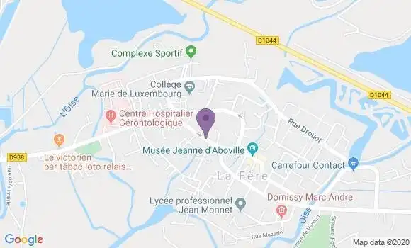 Localisation La Fere - 02800