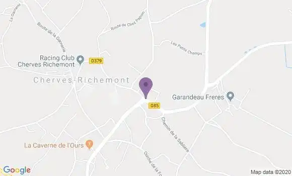 Localisation Cherves Richemont Bp - 16370