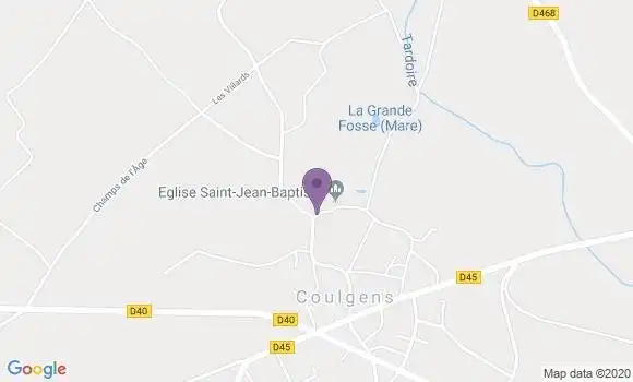 Localisation Coulgens Bp - 16560