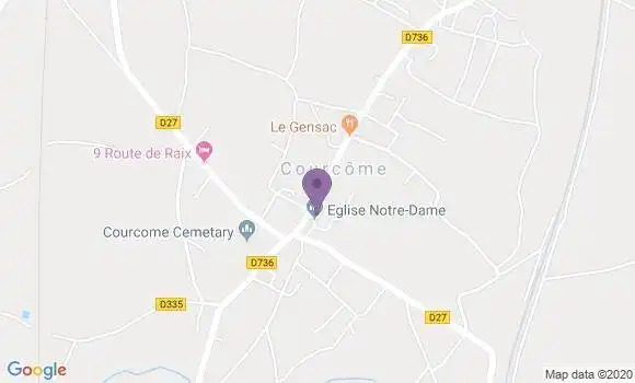 Localisation Courcome Ap - 16240