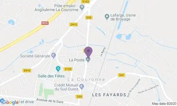 Localisation La Couronne - 16400