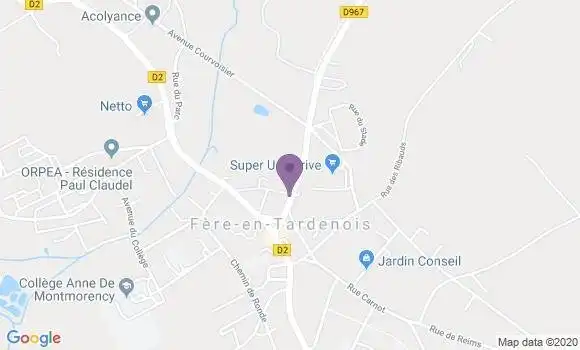 Localisation Fere En Tardenois - 02130