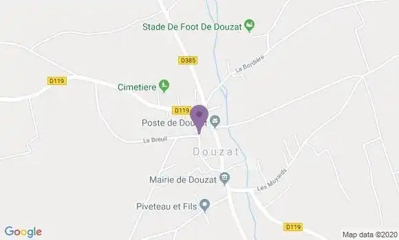 Localisation Douzat Ap - 16290