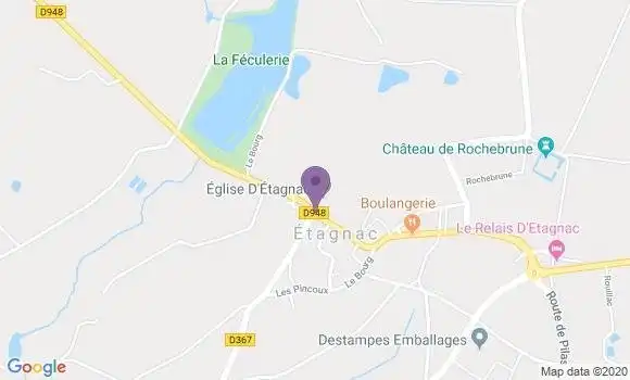 Localisation Etagnac Ap - 16150