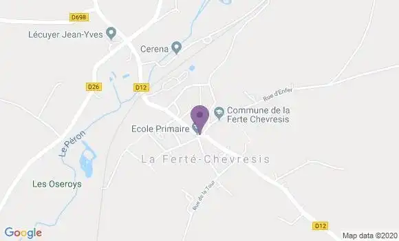 Localisation La Ferte Chevresis Ap - 02270