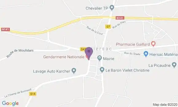 Localisation Hiersac Bp - 16290