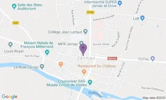 Localisation Jarnac - 16200
