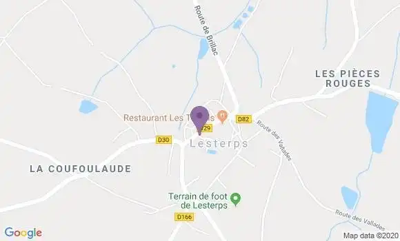 Localisation Lesterps Bp - 16420