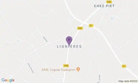 Localisation Lignieres Sonneville Ap - 16130