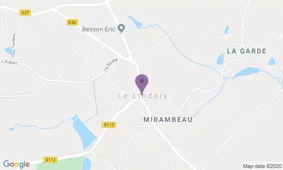 Localisation Le Lindois Ap - 16310