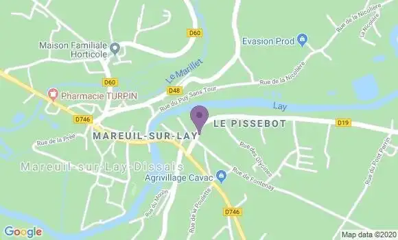 Localisation Mareuil Ap - 16170