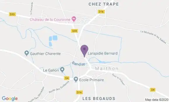 Localisation Marthon Bp - 16380