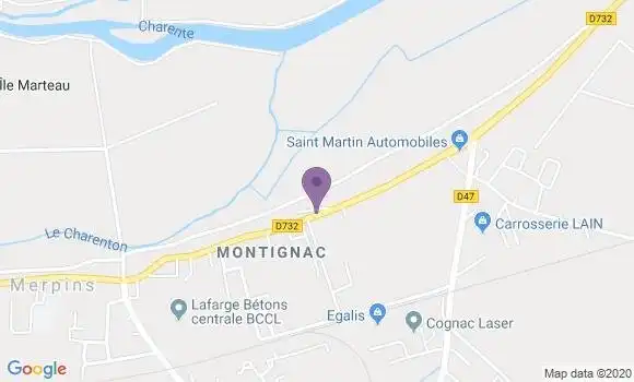 Localisation Merpins Ap - 16100