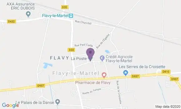 Localisation Flavy le Martel Bp - 02520