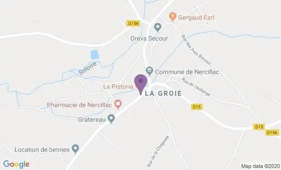 Localisation Nercillac Ap - 16200