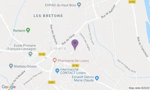 Localisation Nersac Bp - 16440