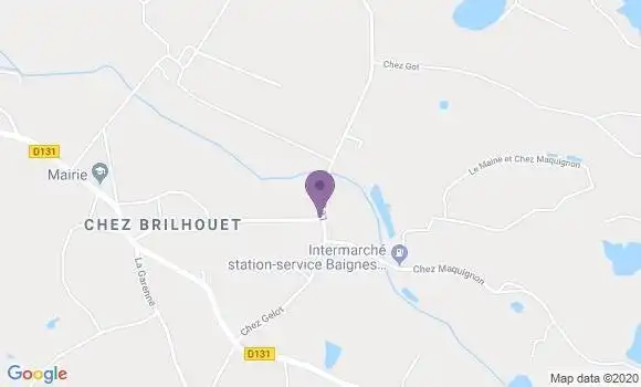 Localisation Oriolles Ap - 16480