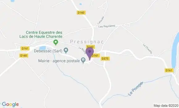 Localisation Pressignac Ap - 16150