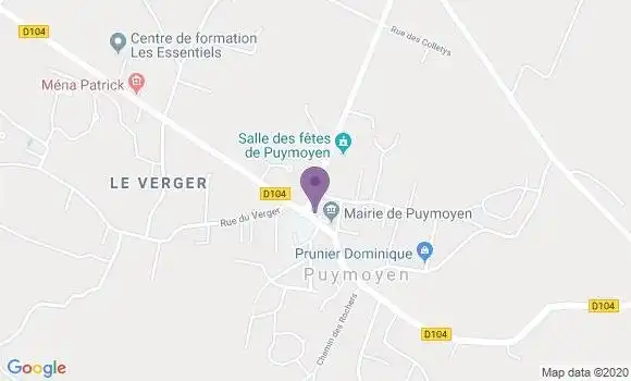Localisation Puymoyen Bp - 16400