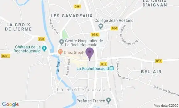 Localisation La Rochefoucauld - 16110