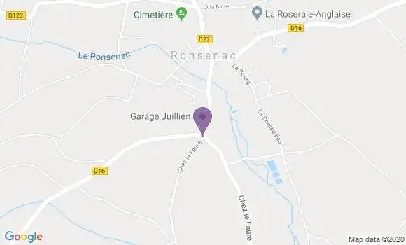 Localisation Ronsenac Ap - 16320