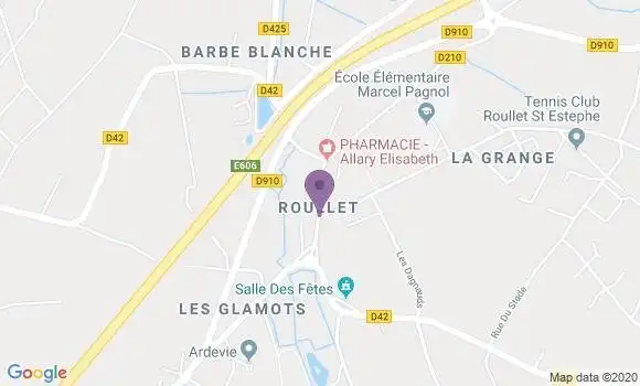 Localisation Roullet Saint Estephe - 16440