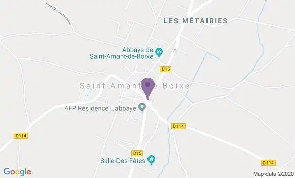 Localisation Saint Amant de Boixe Bp - 16330