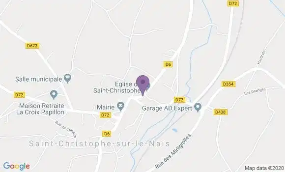 Localisation Saint Christophe Ap - 16420