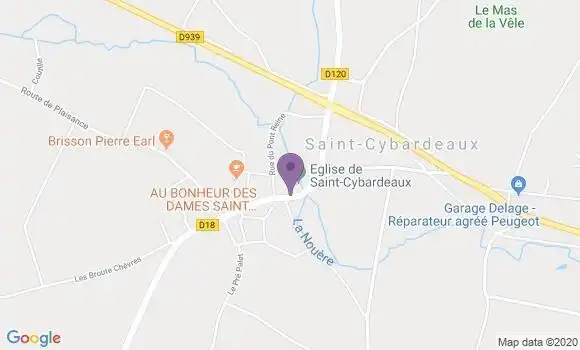 Localisation Saint Cybardeaux Ap - 16170