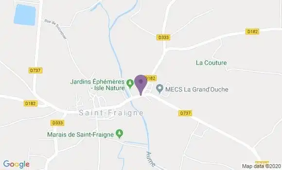 Localisation Saint Fraigne Ap - 16140