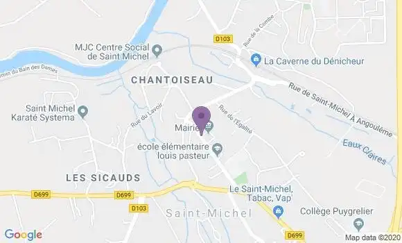 Localisation Saint Michel Bp - 16470