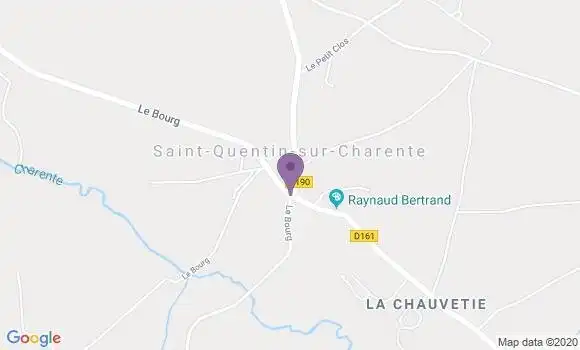 Localisation Saint Quentin sur Charente Ap - 16150