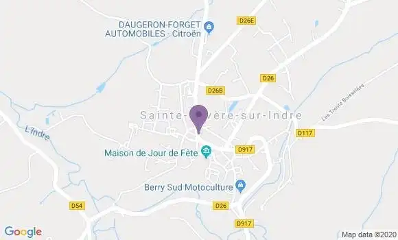 Localisation Sainte Severe Ap - 16200
