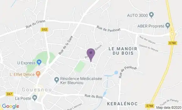 Localisation Saint Simon Bp - 16120