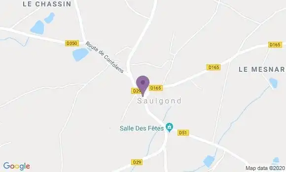 Localisation Saulgond Ap - 16420