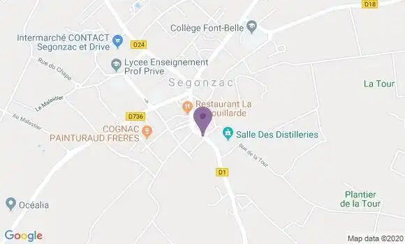 Localisation Segonzac - 16130