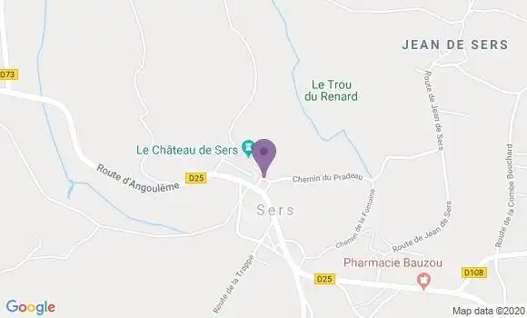 Localisation Sers Bp - 16410