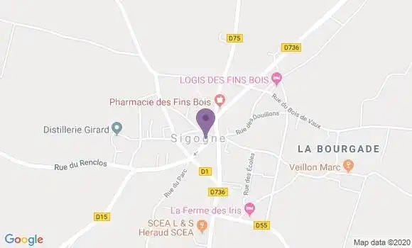 Localisation Sigogne Bp - 16200