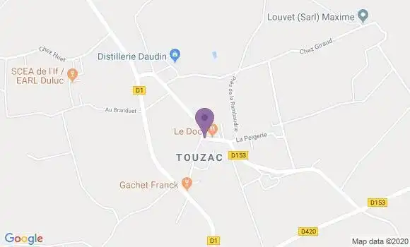 Localisation Touzac Ap - 16120