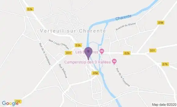 Localisation Verteuil sur Charente Bp - 16510
