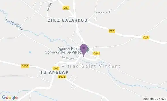 Localisation Vitrac St Vincent Ap - 16310