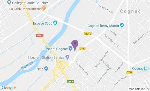Localisation Cognac Saint Martin Bp - 16100