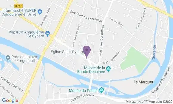 Localisation Angouleme St Cybard Bp - 16000