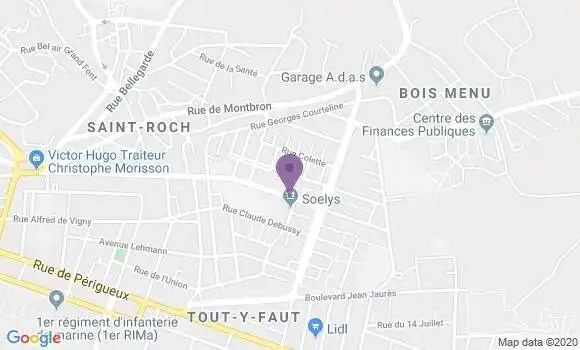 Localisation Soyaux Champ de Manoeuvres Bp - 16800