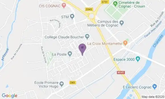 Localisation Cognac Crouin Bp - 16100