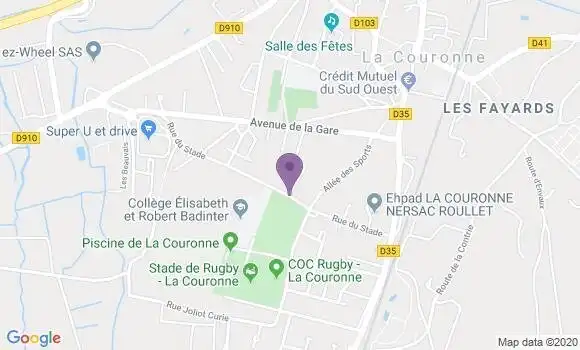Localisation La Couronne Auchan Bp - 16400