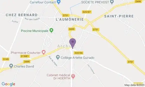 Localisation Archiac Bp - 17520