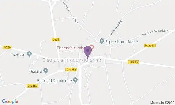 Localisation Beauvais sur Matha Bp - 17490