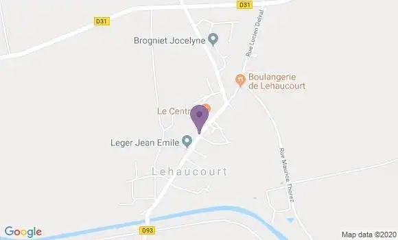 Localisation Lehaucourt Bp - 02420