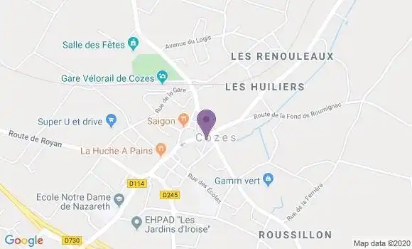 Localisation Brie sous Mortagne Ap - 17120